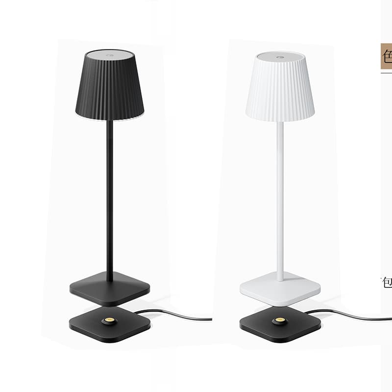Pleated Cordless LED Table Lamp